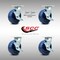 Service Caster 6 Inch SS Solid Poly Caster Set with Roller Bearings 4 Brake 2 Swivel Lock SCC SCC-SS30S620-SPUR-TLB-BSL-2-TLB-2 - alternate 5